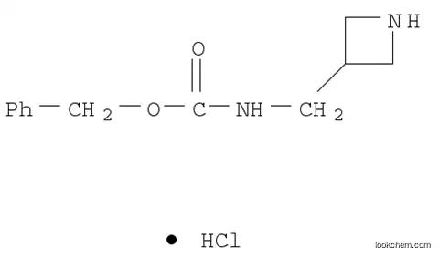 Molecular Structure of 1171130-36-1 (Azetidin-3-ylmethyl-carbamic acid benzyl ester hydrochloride)